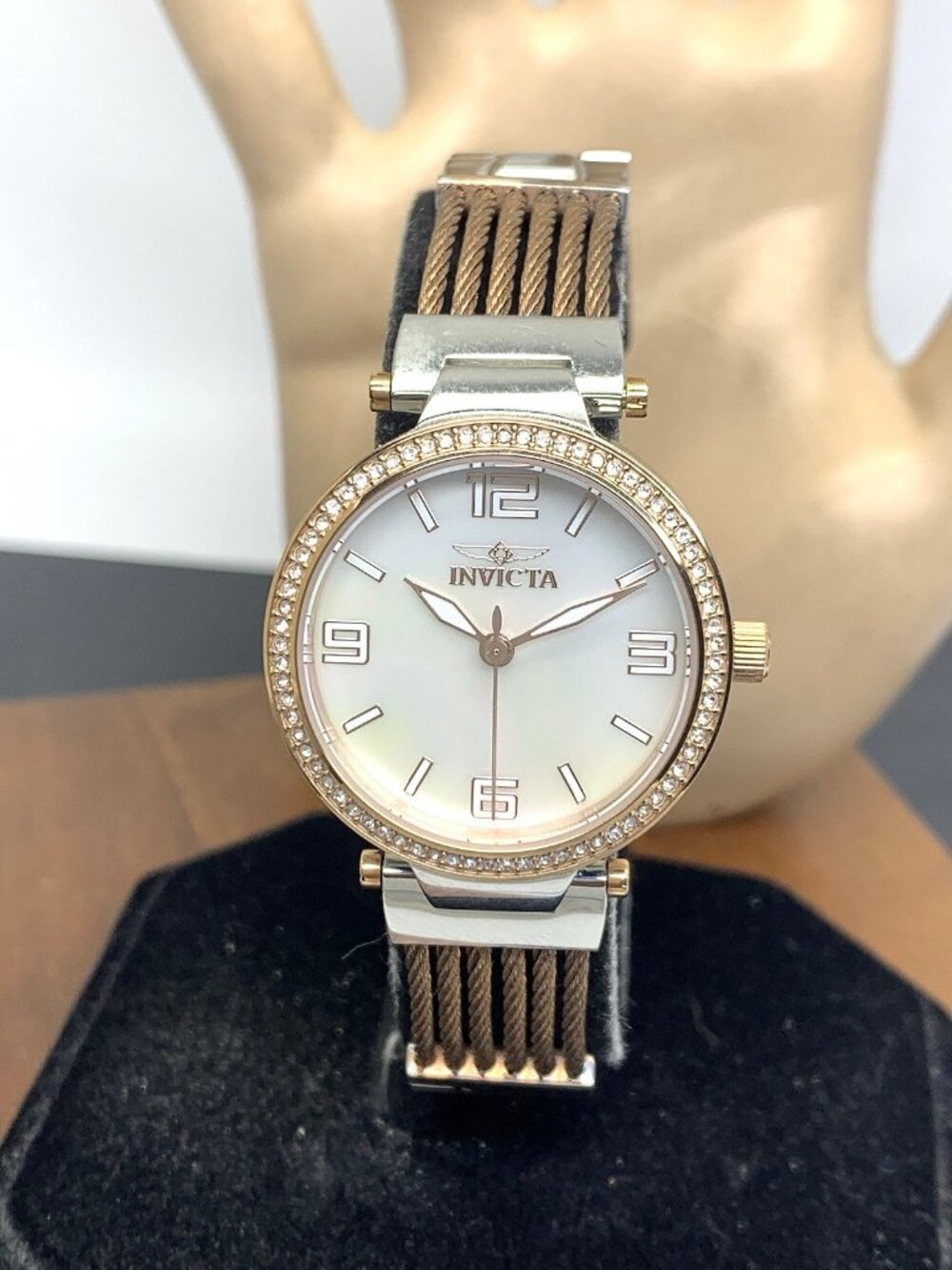 Invicta Women's Watch Bolt 29142 Quartz Mother of Pearl Dial Two Tone Steel 30mm